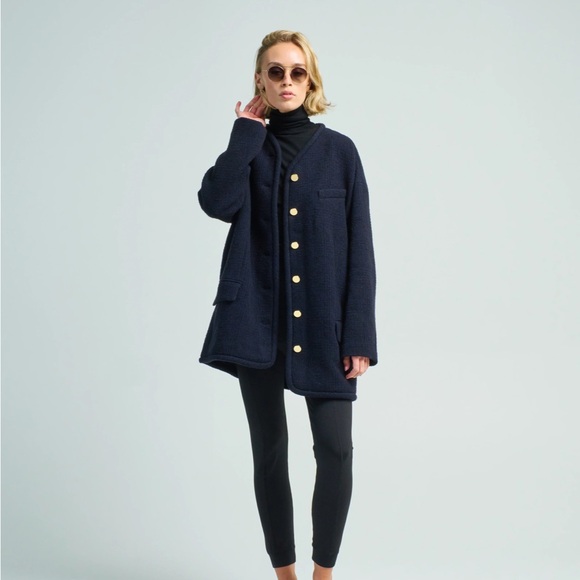 Tibi Majeur Boucle Cardigan Car Coat - Picture 1 of 12